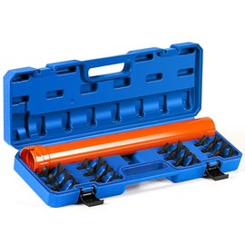 YISINIUTUO Inner Tie Rod Removal Tool Set Automotive Inner Tie Rod Tool Kit with 12 Crowfoot Adapters, 1/2 Inch Drive Tube for the ball head inside the steering wheel, steering wheel lever wrench set