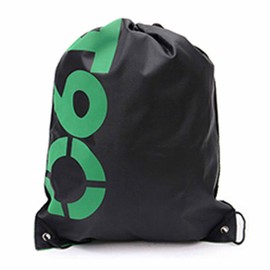 FYHJNC Drawstring Bag Black Waterproof: Gym Bags Drawstring for Kids Adults - Travel School Sports Swimming Bag