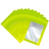 100pcs Green Mylar Ziplock Bags with Foil Seal Holographic Plastic