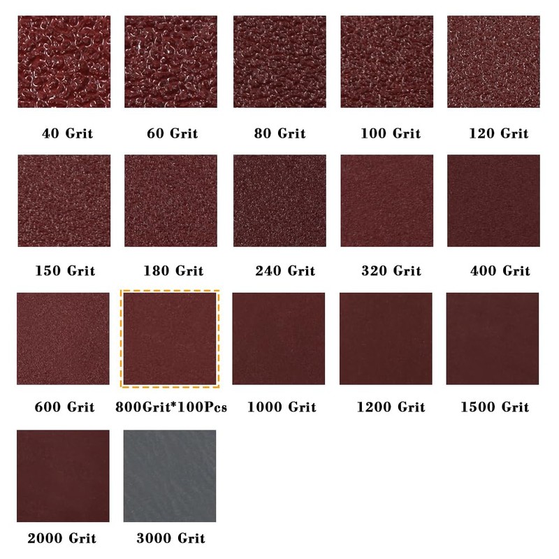 SPEEDWOX Sander Disc 100pc Sanding Hook and Loop Sandpaper 800