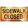 BUILDINGSIGNS.COM Sidewalk Closed Sign (Orange,Reflec