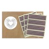 2” x .5” Rectangle Unique Heart Pattern Match Striker Stickers