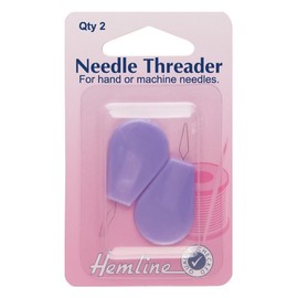 Hemline Needle Threader with Plastic Handle, pk 2