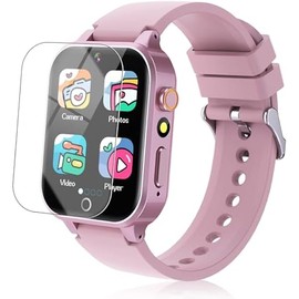 Kids Smart Watch for Girls with 26 Games, HD Touchscreen Camera Music Player Flashlight Pedometer Audiobook, Birthday Gifts Toy for Girls Age 6-12 Kids Watch with 2 Screen Protector