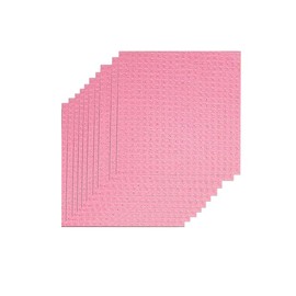Yuktha Swedish Dish Cloth - Eco Friendly Reusable Dish Cloths, Absorbent Cellulose Sponge Cloth for Cleaning Kitchen - 10 Pack (Pink)