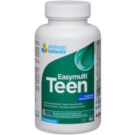 Platinum Naturals Easymulti Teen Young Men (Multivitamin for Teen Young Men), 60 Softgels
