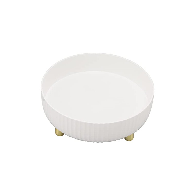 Hztyyier Especiero Giratorio, Especiero Redondo para Condimentos de Cocina (Blanco),
