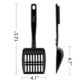 LYCC Cat Litter Scooper Non-Stick Shovel Full Metal Material Solide and Strong Handle,Pet Sifter Kitty Cat Litter with 1 Pcs Hook Easy to Storage