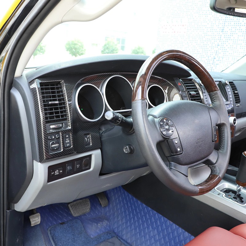 Ynei ABS Carbon fiber Interior Dashboard Panel Frame Trim Cover