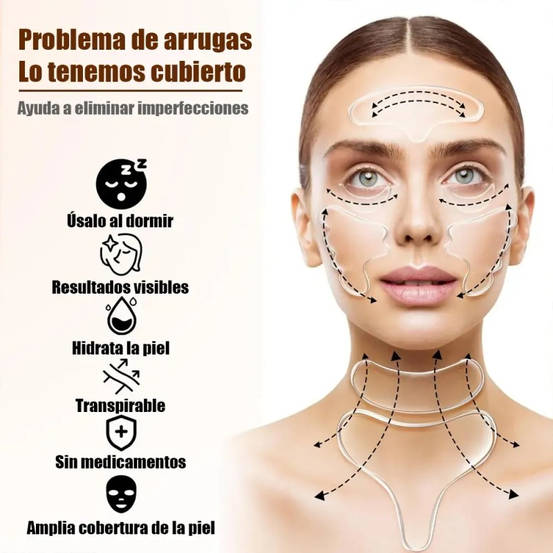 Parches Antiarrugas De Silicona Grado Médico Skin Lift
