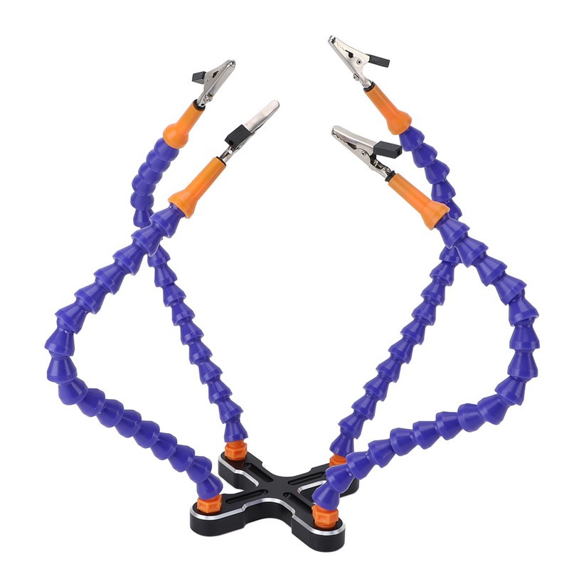 Soldering Helping Hands 4 Flexible Arms Aluminum Alloy Base Third
