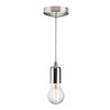 Knightsbridge 6 Inch E27, Contemporary Pendant Set in Brushed Chrome