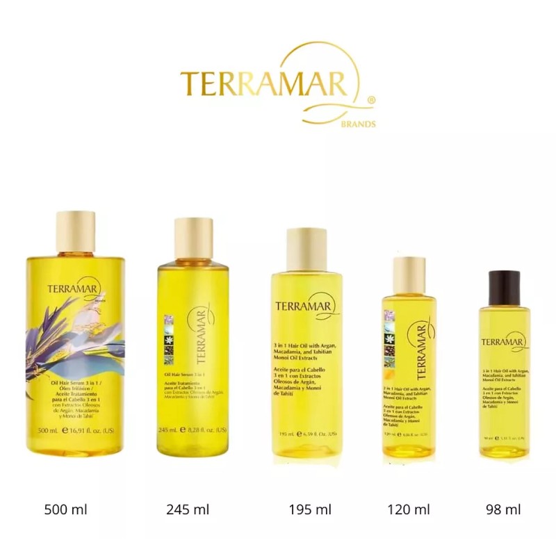 Terramar Óleo Tratamiento Para Cabello 3en1 Argan/macadamia