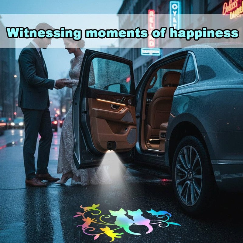 2PCS Compass Car Door Light Logo Projector LED Welcome Lamp