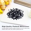Briskbloom 1440PCS SS10 Crystal Glass Black Flatback Rhinestones, Round Flat