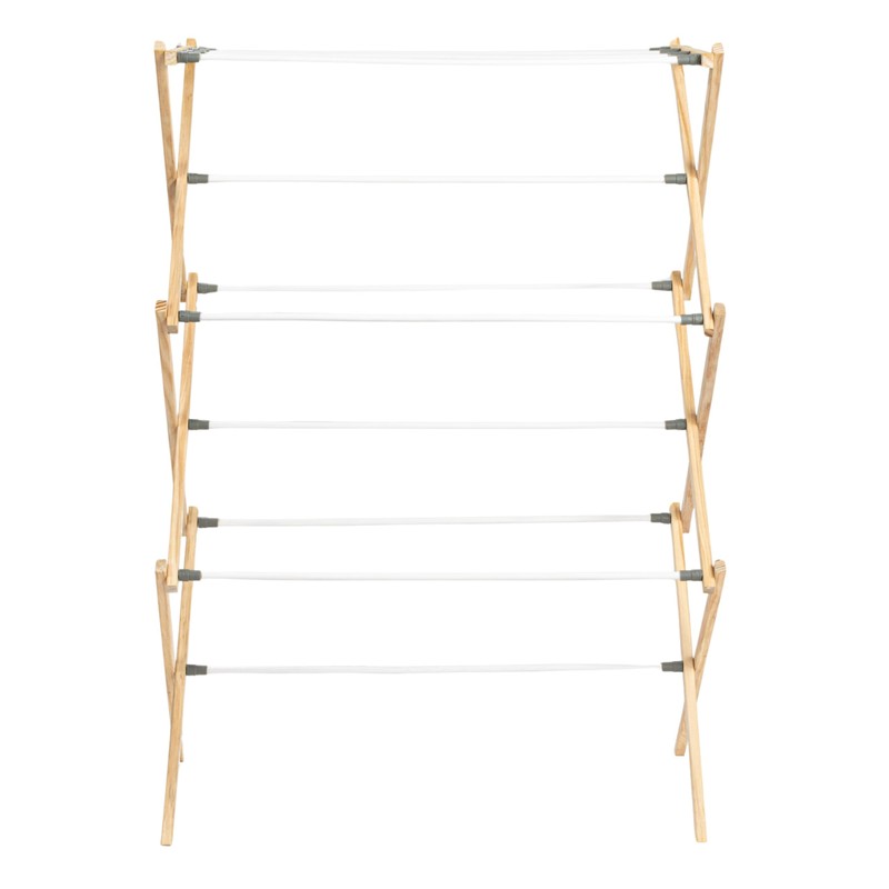 Household Essentials X-Frame Clothes Drying Rack, Stabile Wood Frame with