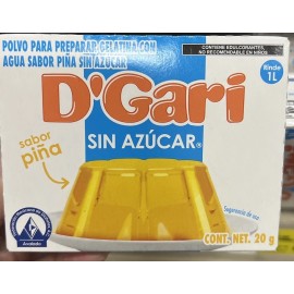 D'Gari 3 D'GARI Gelatin Dessert Sugar Free Pineapple. Gelatina Light NO Azucar Pina