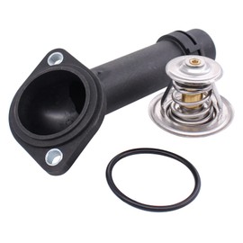 Doo Engy Thermostat with Coolant Flange and Sealing Ring Set for A4 8E B6 A6 4B C5 Superb 3U 1.9 TDI