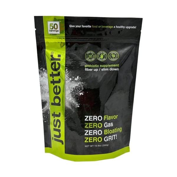 Prebiotic Fiber Supplement for a Healthy Gut | Fiber Powder with Zero Grit Zero Taste and No Bloating or Gas | Feel Full Faster | Keto Non-GMO Gluten Free Vegan 50 Servings