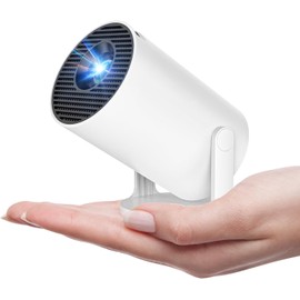 Mini Projector,Smart 4K 1080P Projector with WIFI 6 and Bluetooth 5.4,Auto Keystone,Portable Movie Projector for bedroom Home Cinema Compatible with TV Stick,iOS,Android,HDMI,USB,Laptop,Smartphone