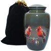 Rayan Decor Cardinal Birds Adult Cremation Urn for Human Ashes