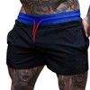 palglg Men's 4" Inseam Running Shorts with Zipper Pocket Without