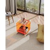 solaround solaround Acrylic Nightstand Colorful Bedside Table with Open Storage