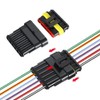 Aiqeer 2 Set 6 Pin Car Waterproof Electrical Wire Connectors