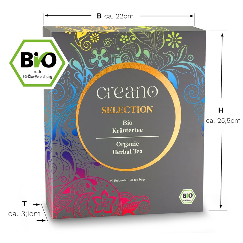 Creano Organic Herbal Tea Gift Set Grey "Organic Herbal Tea"