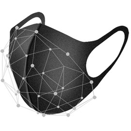Washable Ena Mask Fabric Mask Idol Fashion Mask, 1 Piece (Black)