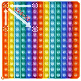 Multiplication Addition Game - 12x12 Pop-it, Multiplication Pop Toy, Multiplication Chart Math Games, 2-in-1 Learning Games Math Toys for Kids Adult ADHD Autism Early Education Math Game