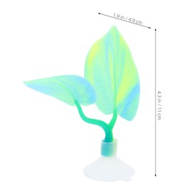 WOONEKY Betta Leaf Hammock Fish Rest Pad Double Bed for Betta Fish Tank Aquarium Decoration with Suction Cup Breeding Resting Habitat for Aquatic Pets