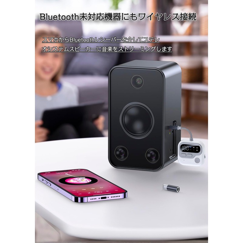 Bluetooth 5.4 Transmitter & Receiver, Equipped with OLED Display, Supports