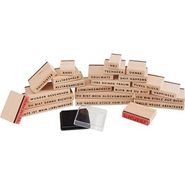 24-Piece Stamp Set Versatile with Ink Pad