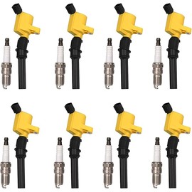 Set of 8 DG508 Ignition Coils and SP479 Spark Plugs For 5.4 V8 1998 1999 2000 2001 2002 2003 2004 Ford Expedition F150 F250 F350 Mercury Grand Marquis FD503
