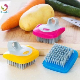 2 Pcs Vegetable and Fruit Cleaning Brush,Potato Scrubber,Flexible Fruit Brushes Good Grips Vegetable Scrubbing Brushes for Kitchen Washing Fruit Carrots Mushrooms (Random Color)