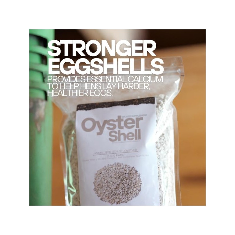 Organic Oyster Shell Calcium Supplement - Crushed Shells for Plants,