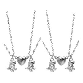 Deluxe 2x Collares Dinosaurios Iman Pareja Colgante Hombres Mujeres