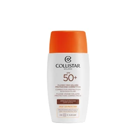 Collistar Sun Protection Facial Fluid SPF 50+, Specially Against Stains, High Protection UVA-UVB-IR, Pro-Vitamin D System, Treats Sun Spots, Light, Silky Texture, Quick Absorption, 50 ml