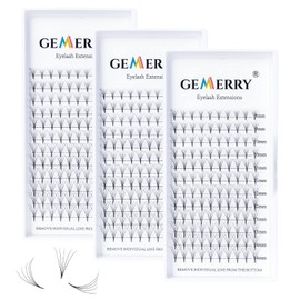 3 Pieces GEMERRY 3D 5D 8D 10D 12D 14D Eyelash Extensions, Ready to Use, Fan Volume Lashes 0.07 mm