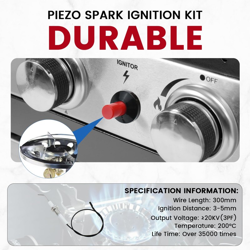 Aifeier ET Ignition Wire Ceramic Electrode Assembly, Threaded Igniter Wire