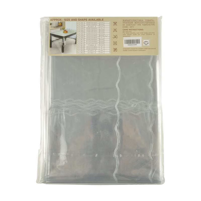 Clear Oval Tablecloth Protector 60 x 90 Inch – Heavy-Duty