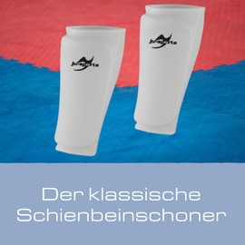 Ju-Sports Shin Guard White, red, Large