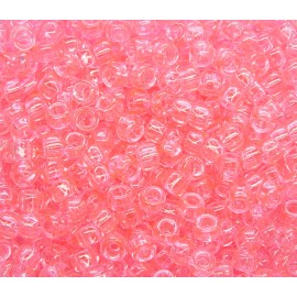 JOLLY STORE Crafts® Transparent Pink 9x6mm Pony Beads 500pc. Made in the USA crafts beading