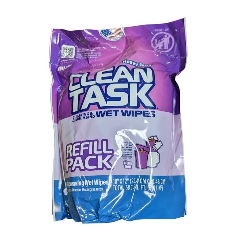 Sellars 90174 Clean Task Cleaning & Degreasing Wet Wipes Refill