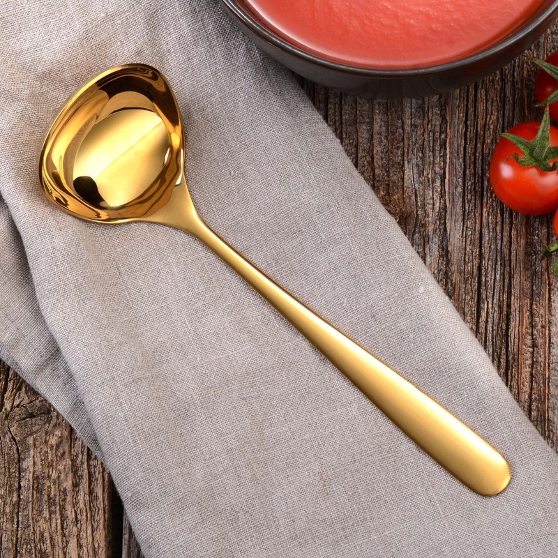 GRÄWE Sauce Spoon, Gold, Stainless Steel, Polished
