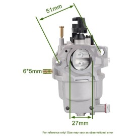 Generac Carburetor for Generac GP6500 GP7500E GP5500 GP5000 Generator 8125W 0J58620157