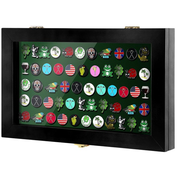 Silipull 40 Golf Ball Marker Display Case Full Magnetic Backing