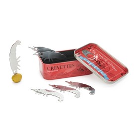 Balvi Fork Appetizer Conserverie Crevettes Retro Design Canned Shrimp Can/INOX