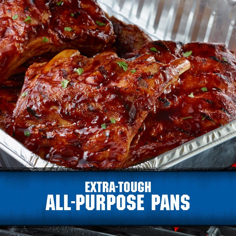 Kingsford Heavy Duty Large Aluminum Pans - Disposable Aluminum Pans